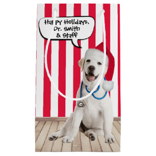 Petit Sac Cadeau Labrador Retriever Noël pour vétérinaire