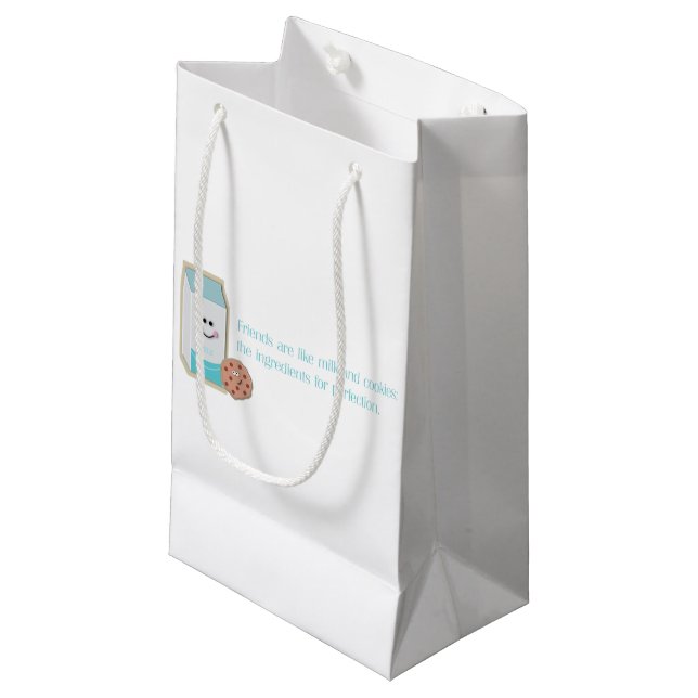 Petit Sac Cadeau Lait et biscuits (Devant Angle)