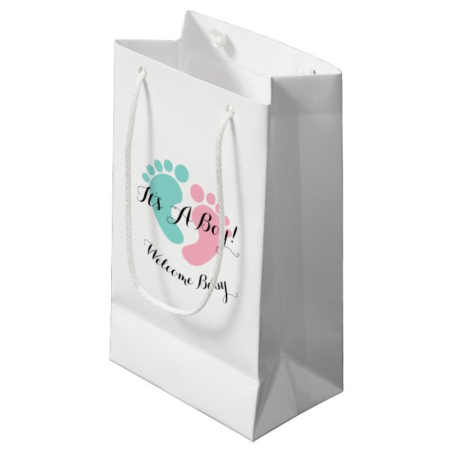 Petit Sac Cadeau Le bébé minuscule d'empreintes de pas de BÉBÉ et (Devant Angle)