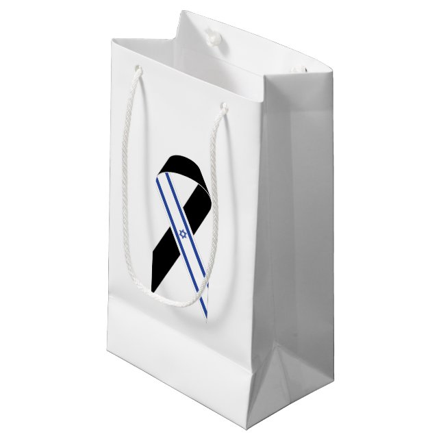 Petit Sac Cadeau Le drapeau d'Israël drapeau noir monument commémor (Devant Angle)