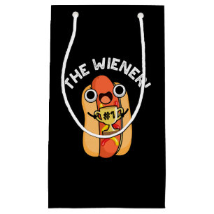 Petit Sac Cadeau Le gagnant Wiener Funny Hot Dog Pun Dark BG