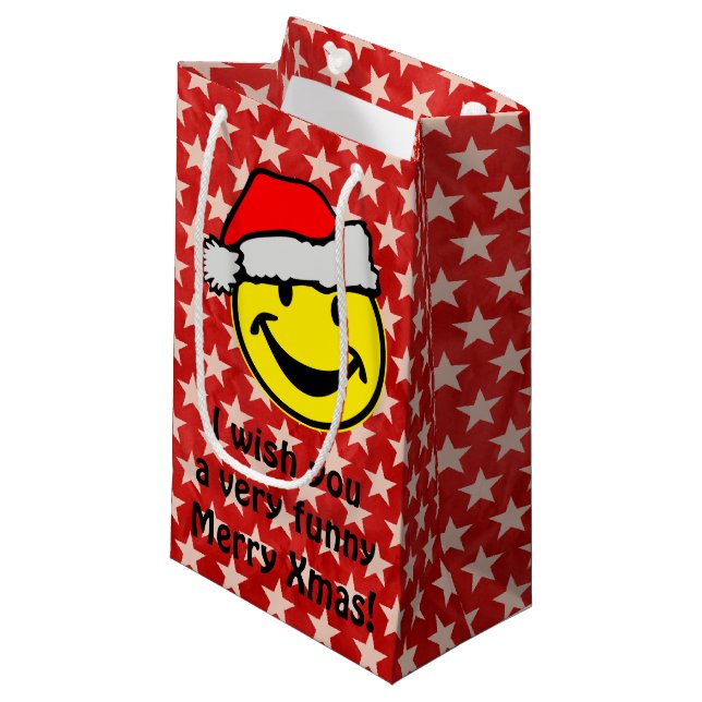 Petit Sac Cadeau Le père noël votre backgr. et idées (Devant Angle)