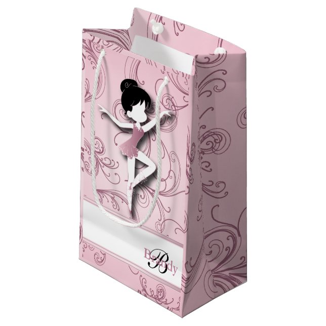 Petit Sac Cadeau Le Tourmaline rose | de la poupée | de ballerine (Devant Angle)