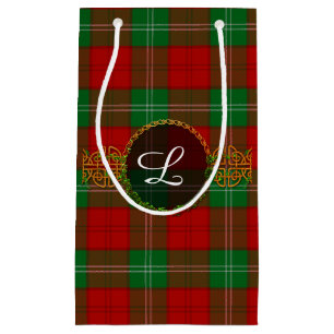 Petit Sac Cadeau Lennox Tartan Et Monogramme