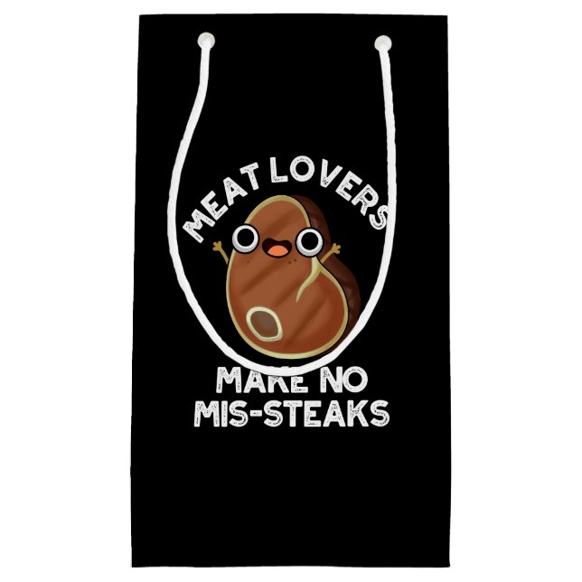 Petit Sac Cadeau Les amateurs de viande ne font pas de moules steak (Devant)