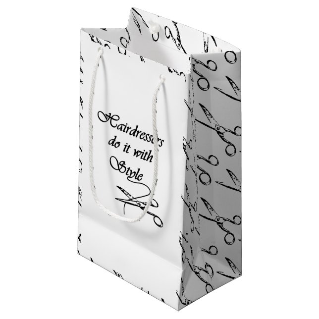 Petit Sac Cadeau Les Coiffeurs Le Font Avec Style (Devant Angle)