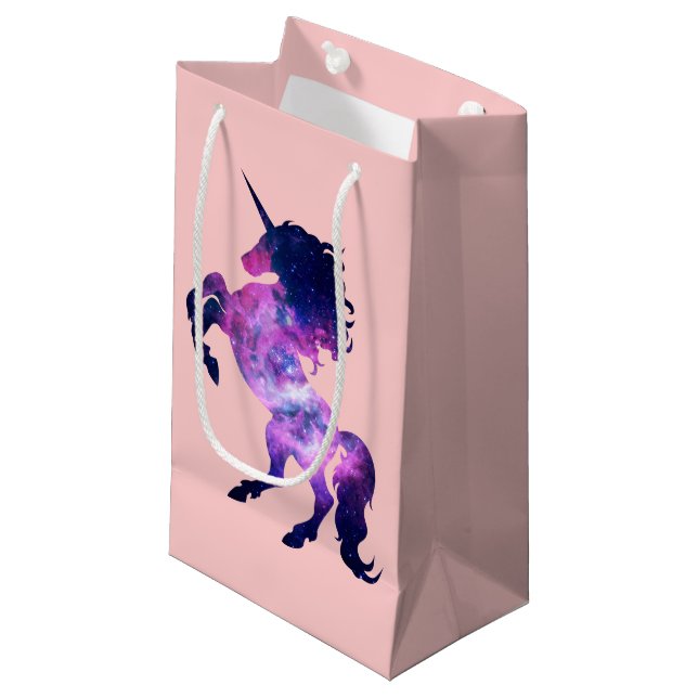 Petit Sac Cadeau Licorne de l'espace (Devant Angle)