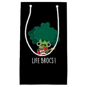 Petit Sac Cadeau Life Brocs Funny Veggie Brocoli Pun Dark BG