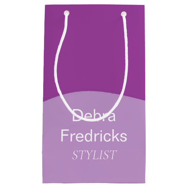 Petit Sac Cadeau Ligne et vagues violettes (Devant)