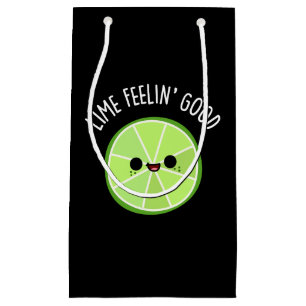 Petit Sac Cadeau Lime Se Sentent Bon Amusant Citrus Lime Pun Dark B