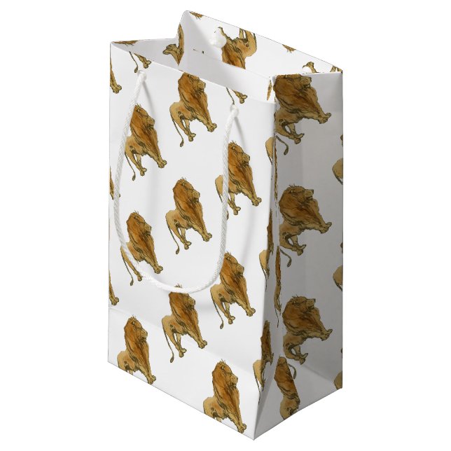 Petit Sac Cadeau Lion (Devant Angle)