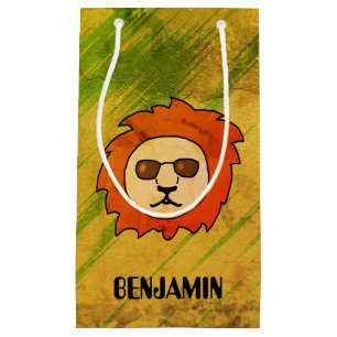 Petit Sac Cadeau Lion avec lunettes de soleil Cool