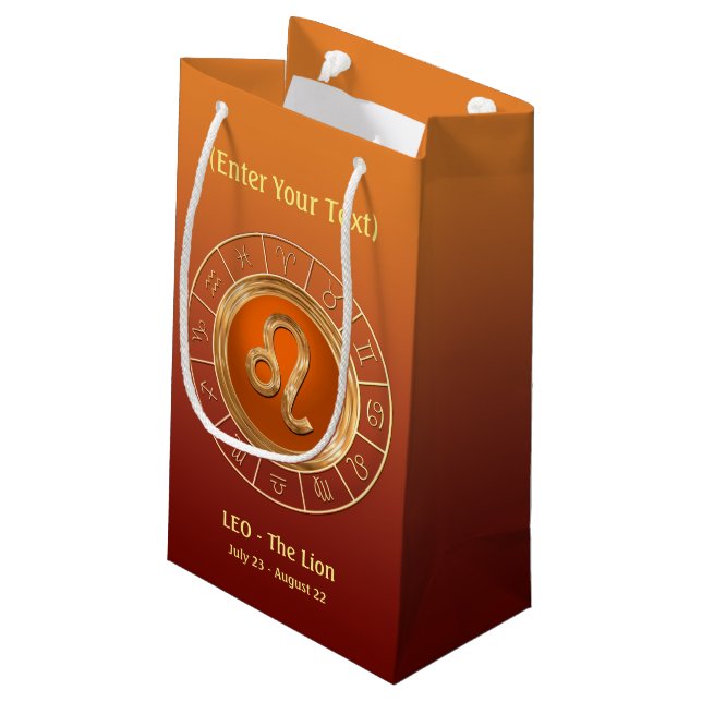 Petit Sac Cadeau Lion - le symbole de l'horoscope du lion (Dos Angle)