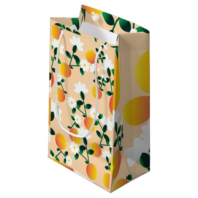Petit Sac Cadeau Little Cutie Orange Motif (Devant Angle)