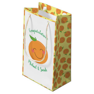 Petit Sac Cadeau Little Cutie Tangerine Baby shower Genre Neutre
