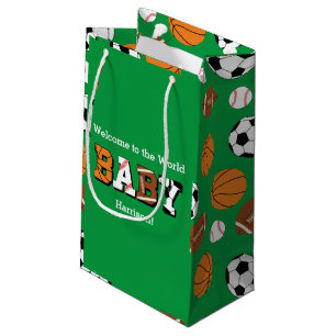 Petit Sac Cadeau Llama Baby shower vert doux genre neutre