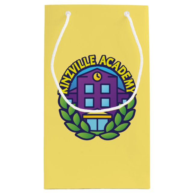 Petit Sac Cadeau Logo d'académie de Kinzville (Dos)