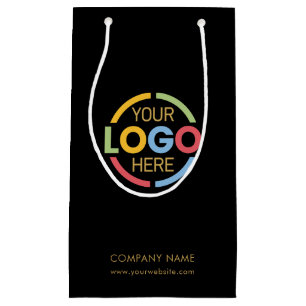 Petit Sac Cadeau Logo d'entreprise moderne Black Gold Entreprise