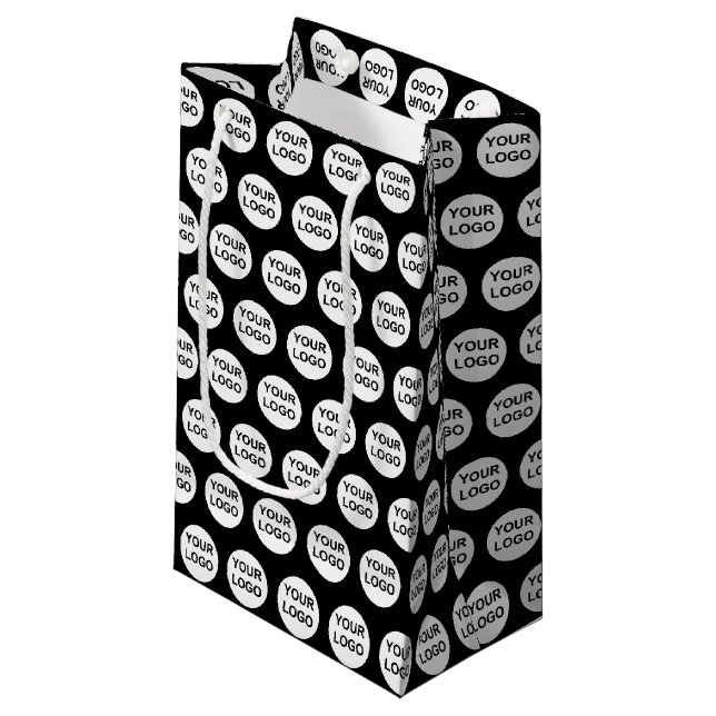 Petit Sac Cadeau Logo d'entreprise personnalisé (Devant Angle)