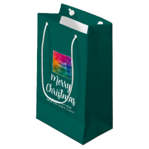 Petit Sac Cadeau Logo d'image texte personnalisé Joyeux Modèle de N