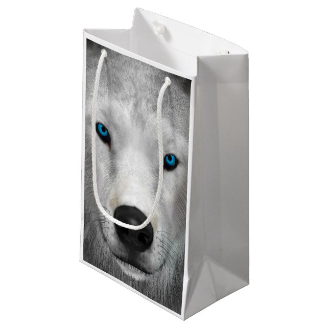 Petit Sac Cadeau Loup arctique (Devant Angle)