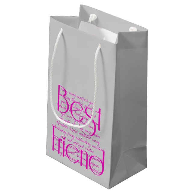 Petit Sac Cadeau Love Words for Best Friend (Dos Angle)