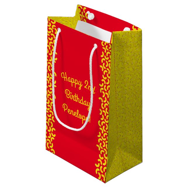 Petit Sac Cadeau Mac et Fromage Enfant 1er Anniversaire Parti Macar (Devant Angle)