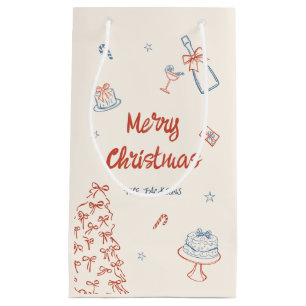Petit Sac Cadeau Main Whimsical Tirée Oh Quelle Fun Noël