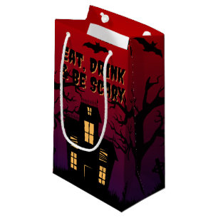 Petit Sac Cadeau Mangez, buvez et soyez effrayant Halloween