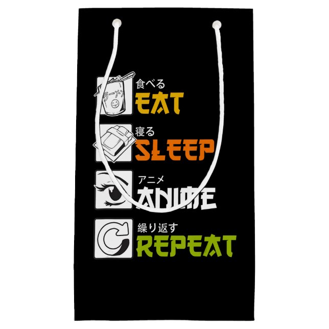 Petit Sac Cadeau Mangez Sleep Anime Répétez L'Idée Cadeau Cosplayer (Devant)