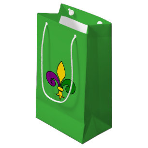 Petit Sac Cadeau Mardi Gras fleur-de-lys