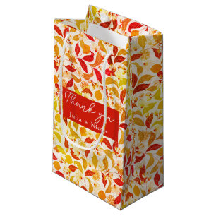 Petit Sac Cadeau Mariage de Feuillage Citronné Frais d'Amour