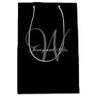 Mariage noir et argent Monogramme