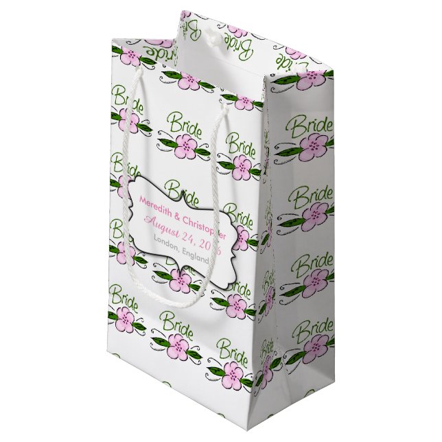 Petit Sac Cadeau Mariée (Devant Angle)