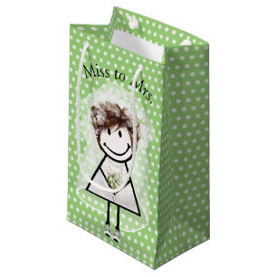 Petit Sac Cadeau Mariée Fille Bâton en Baskets sur Points