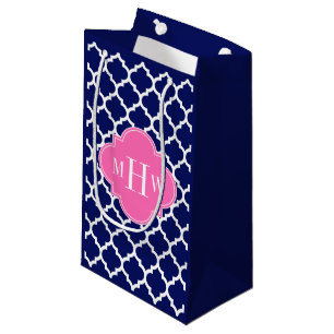 Petit Sac Cadeau Marine Whats Marocain #5 Hot Pink2 3 Monogramme in
