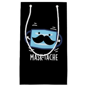 Petit Sac Cadeau Masque Tache Funny Masque Mustache Pun Dark BG