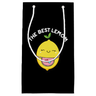 Petit Sac Cadeau Meilleur Lemom Funny Lemon Pun Dark BG