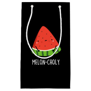 Petit Sac Cadeau Melon-choly Funny Sad Watermelon Pun Dark BG