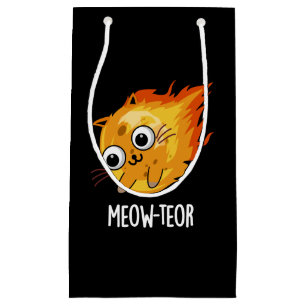 Petit Sac Cadeau Meow-teor Funny Meteor Pun Dark BG