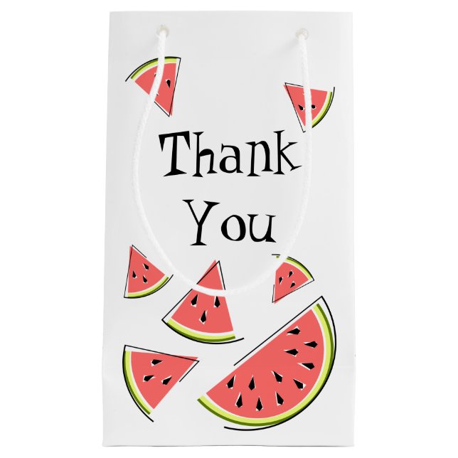 Petit Sac Cadeau Merci de pièces de pastèque (Devant)