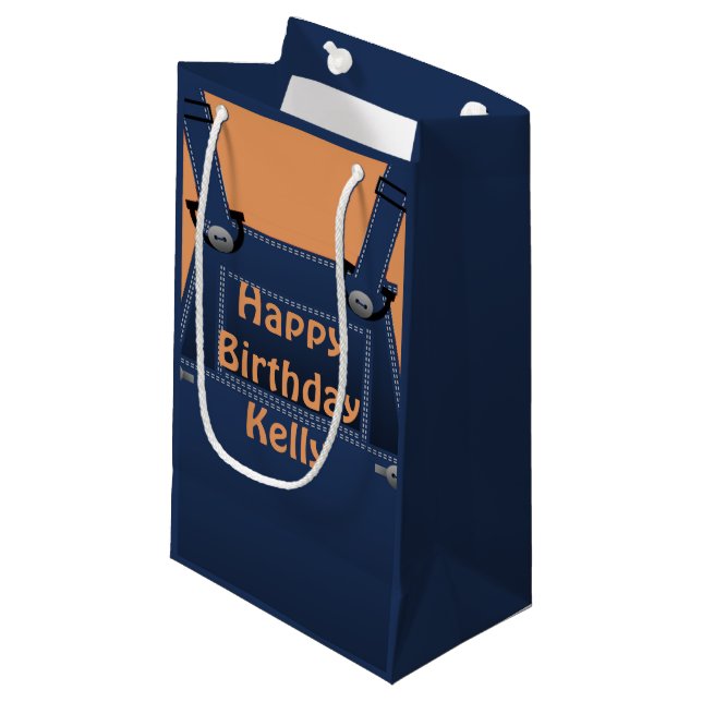 Petit Sac Cadeau MGB D'Anniversaire Personnalisé (Devant Angle)