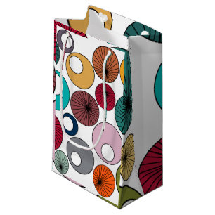 Petit Sac Cadeau Mid-Century Modern Circles 