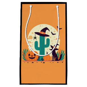 Petit Sac Cadeau Mignon, sud-ouest Halloween désert/cactus