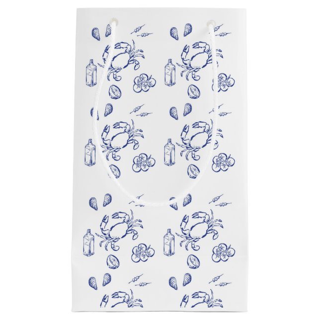 Petit Sac Cadeau Minimalisme des aliments marins (Devant)