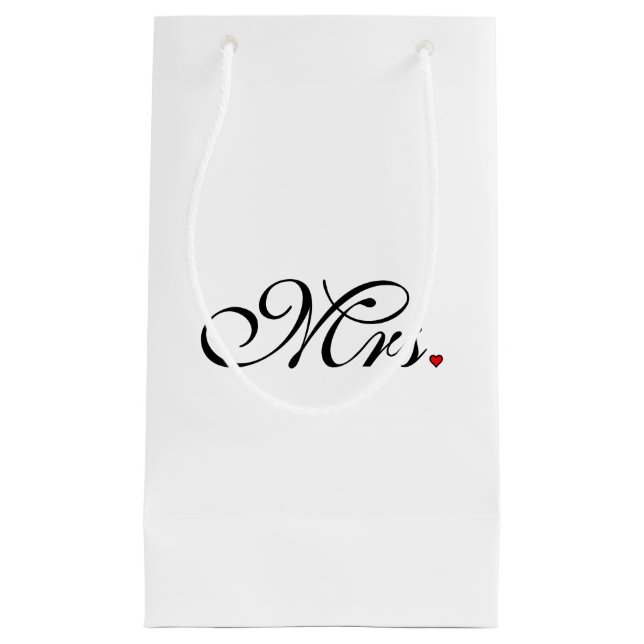 Petit Sac Cadeau Mme Wife Bride His Her l'épouse nouvellement (Devant)