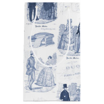 Mode vintage élégante bleue de Biedermeier Toile