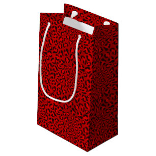 Petit Sac Cadeau Modèle rose de texture de léopard