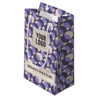 Petit Sac Cadeau Moderne Rétro Géométrique Lavande 