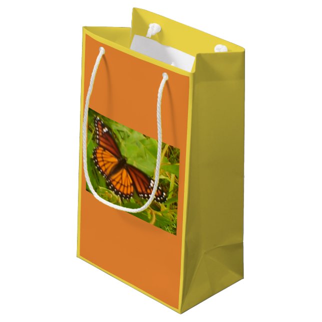 Petit Sac Cadeau Monarque orange (Dos Angle)